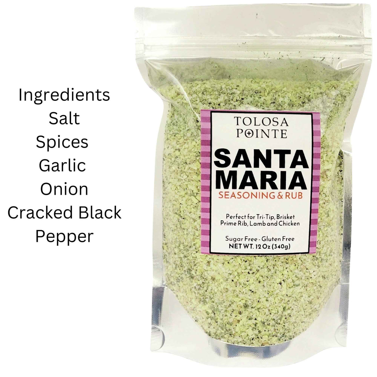 Tolosa Pointe Santa Maria Seasoning Traditional Style 12 Oz ingredients and contents