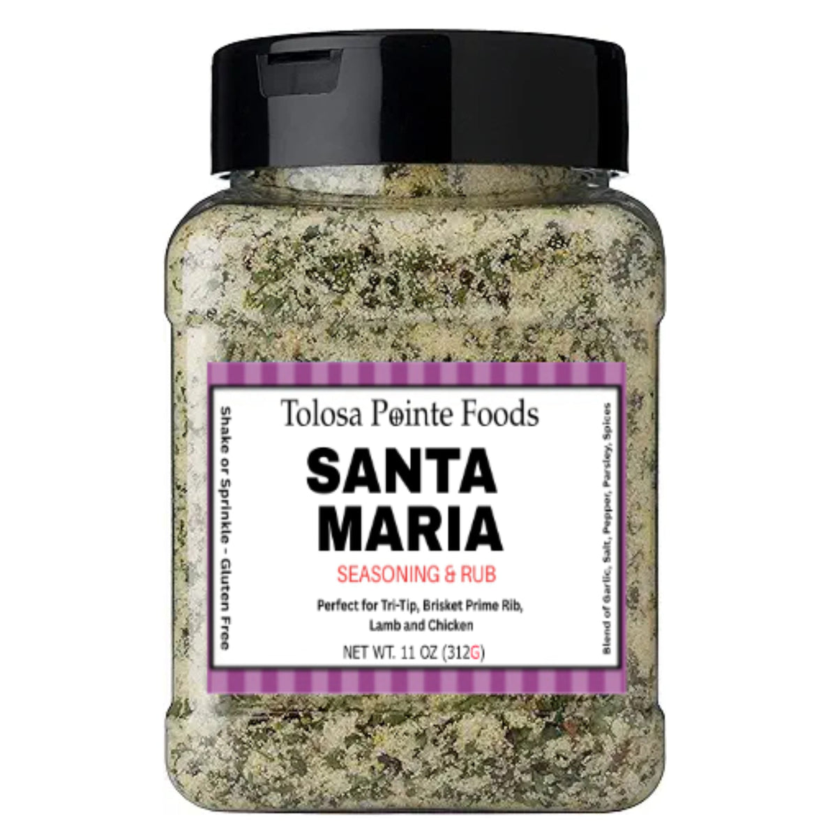 Tolosa Pointe Santa Maria Seasoning (11 oz) | Authentic Santa Maria Tri-Tip Seasoning Jake's Famous Foods