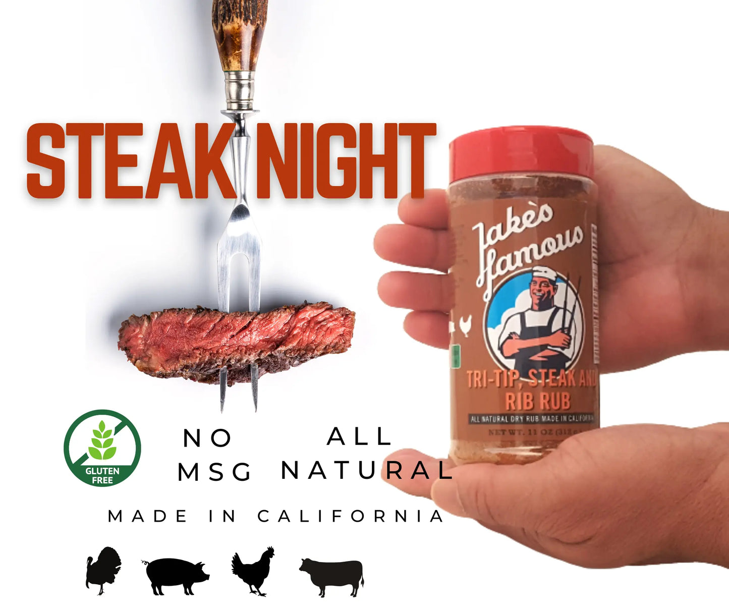 Tri Tip, Steak and Rib Rub 11 Oz - Jake's Famous - Tolosa Pointe