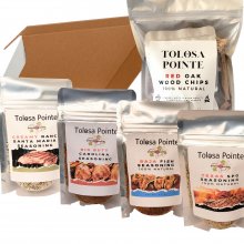Tolosa Pointe Gift Box, Seasonings Set Red Oak Wood Chips
