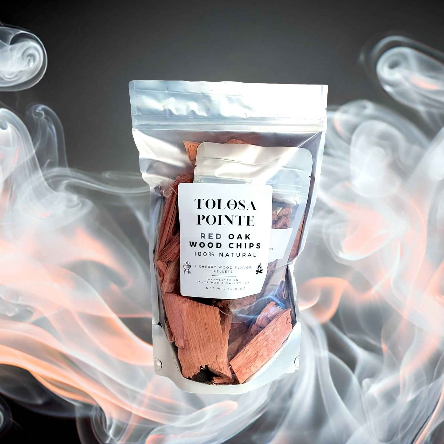 Tolosa Pointe Red Oak Wood Chips, Chunks and Flavor Pellets 15 Oz