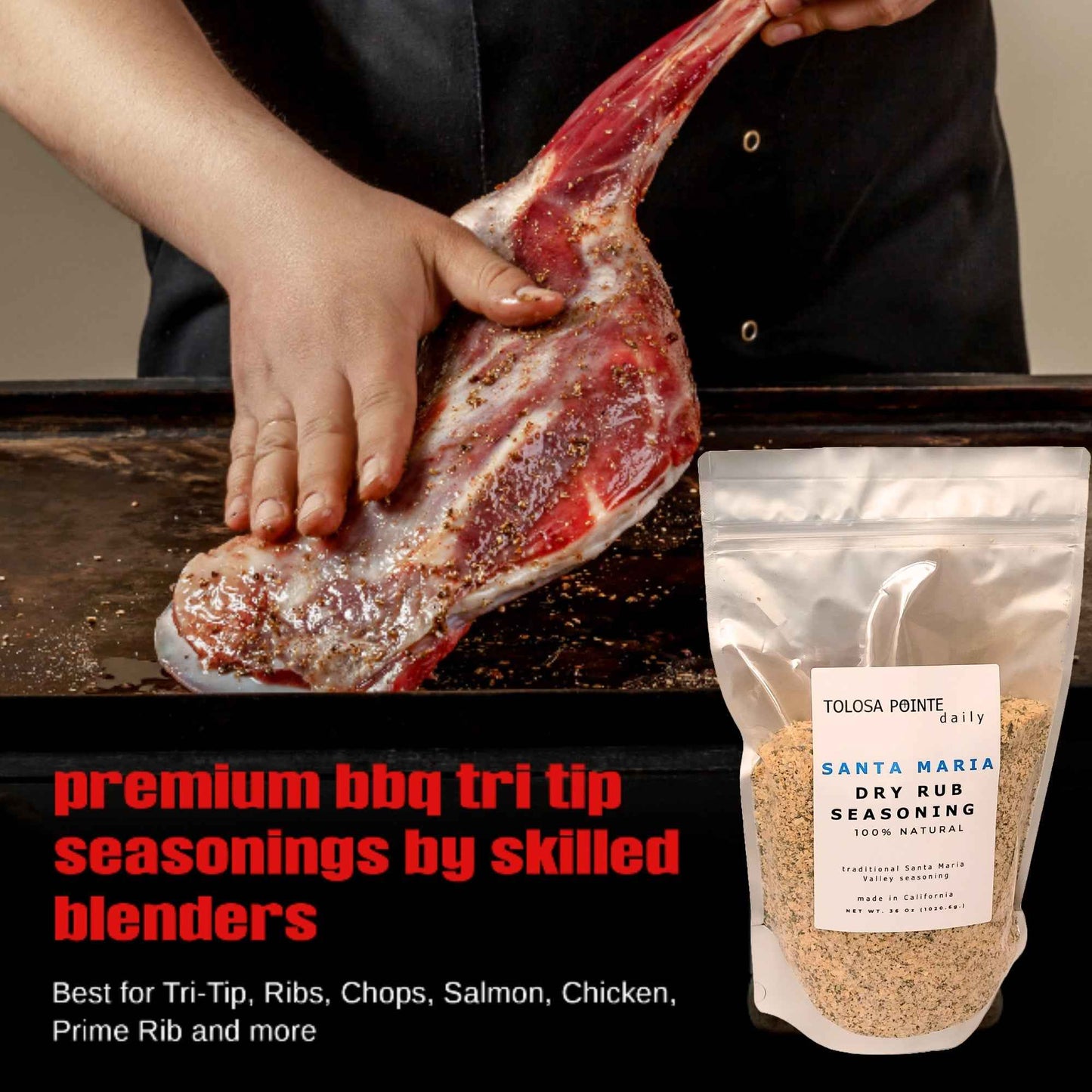 Tolosa Pointe - Texas Steak Seasoning, Chicken Seasoning 36 Oz