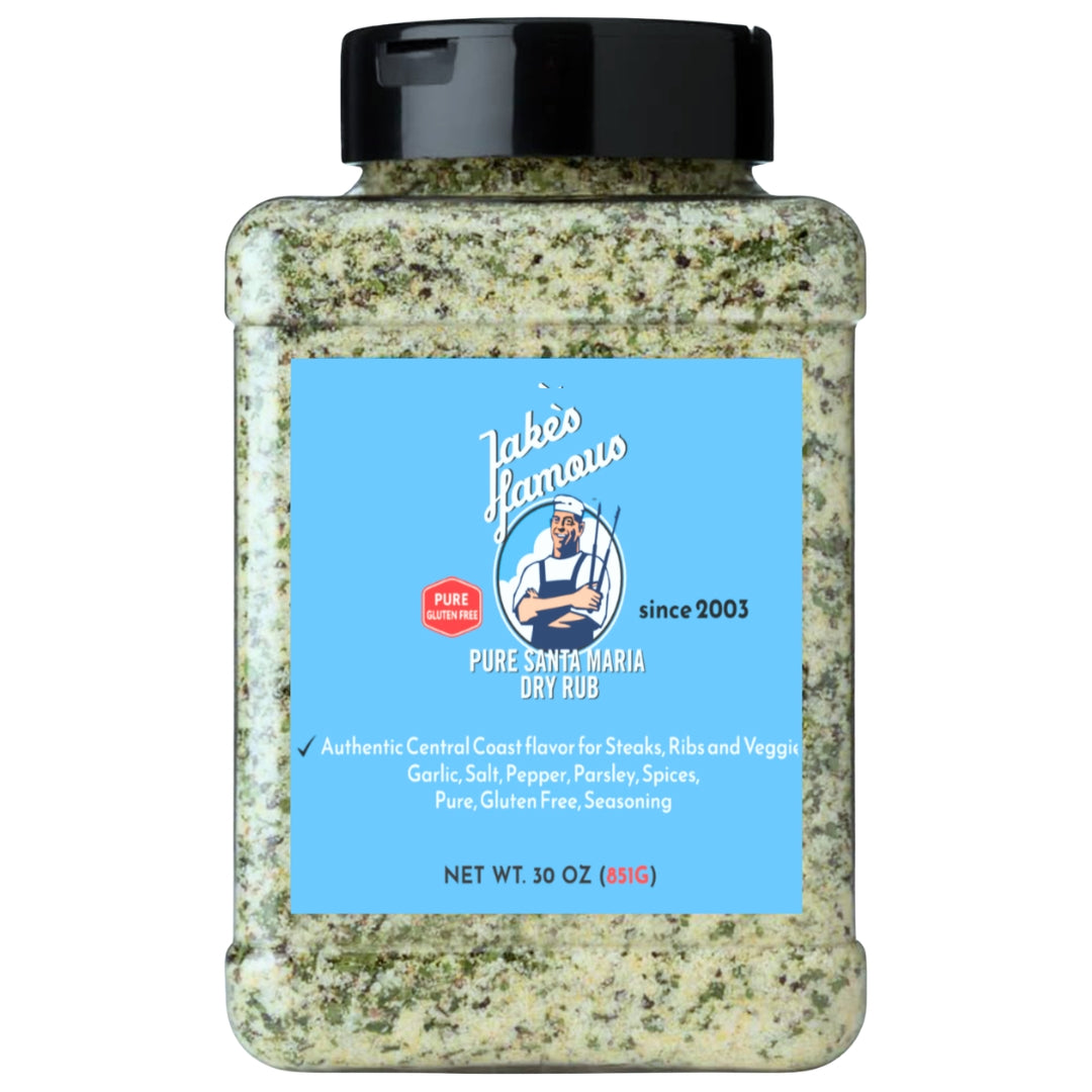 Pure Santa Maria Dry Rub (30 oz) | Authentic Santa Maria Seasoning for Tri Tip & BBQ Jake's Famous Foods