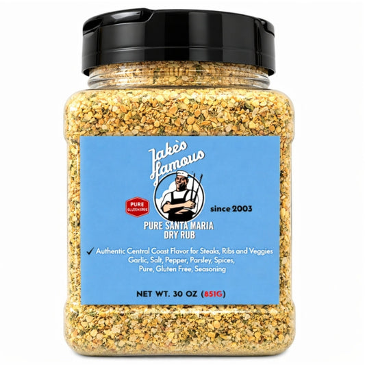Pure Santa Maria Dry Rub (30 oz) | Authentic Santa Maria Seasoning for Tri Tip & BBQ Jake's Famous Foods