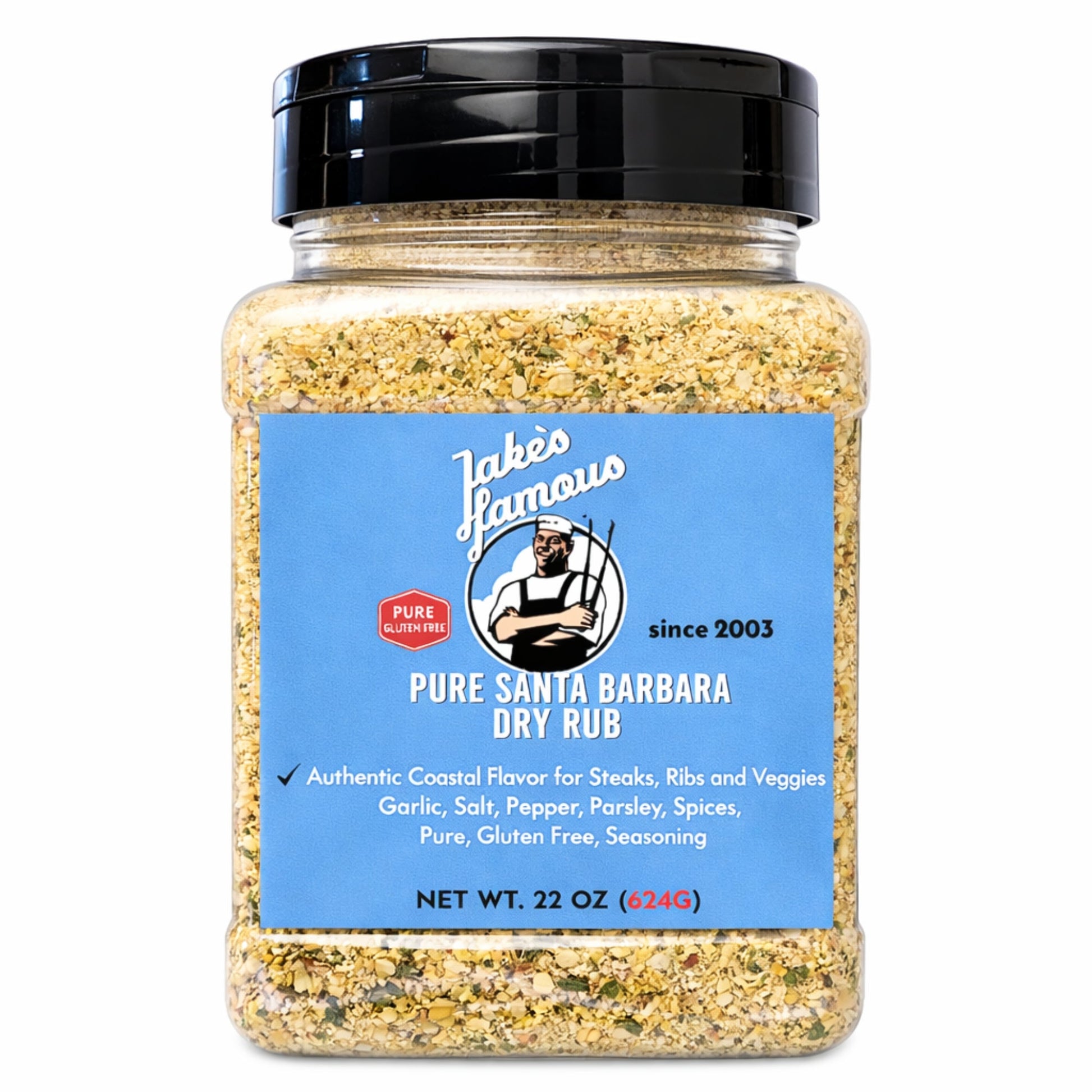 Pure Santa Maria Dry Rub (22 oz) | Authentic Santa Maria Seasoning for Tri Tip & BBQ Jake's Famous Foods