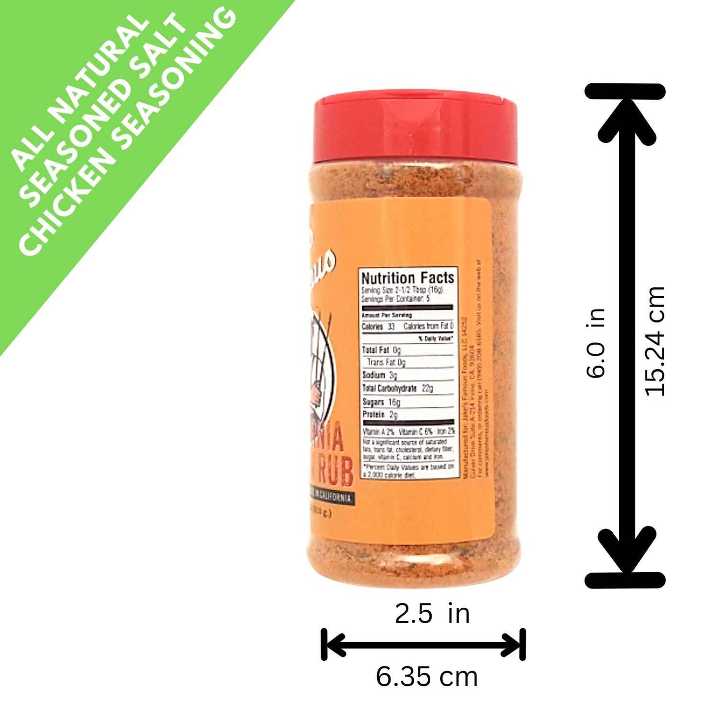 California Chicken Rub & Seasoning 11 Oz