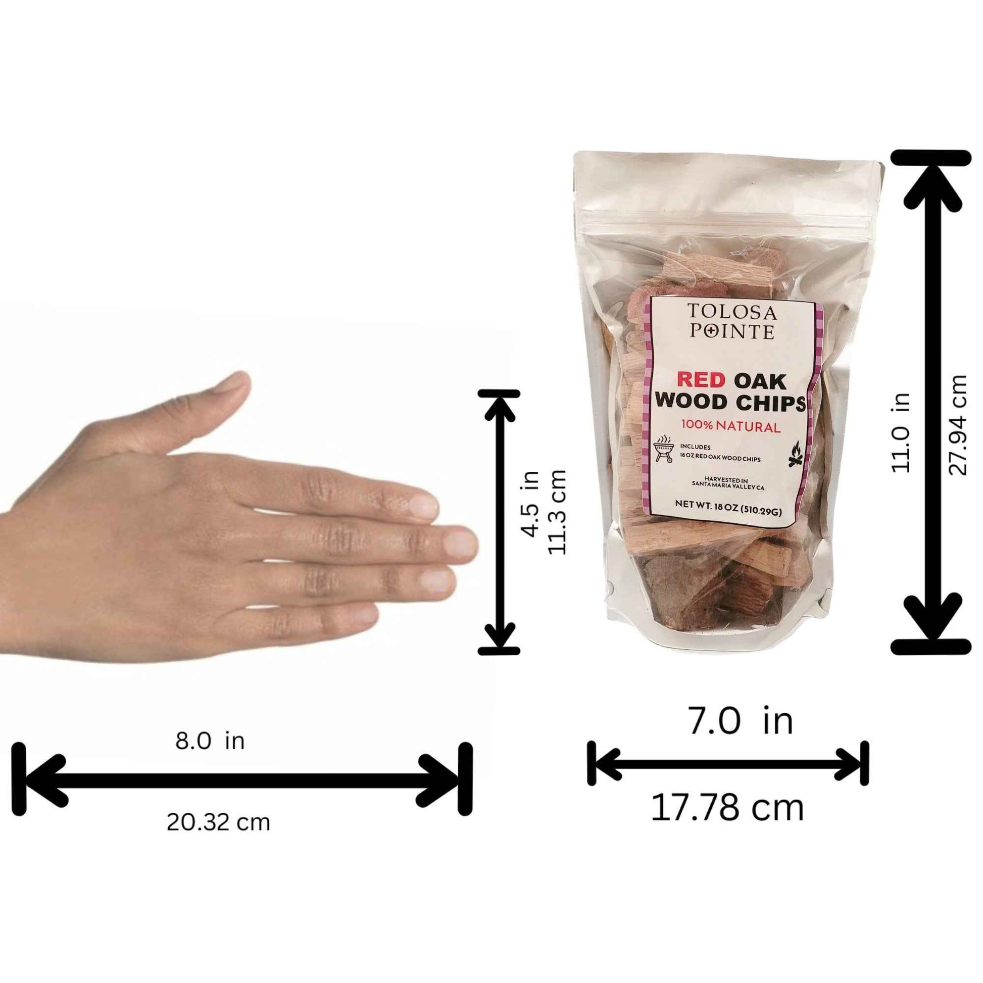 Tolosa Pointe Red Oak Wood Chips Full Flavored 18 Oz