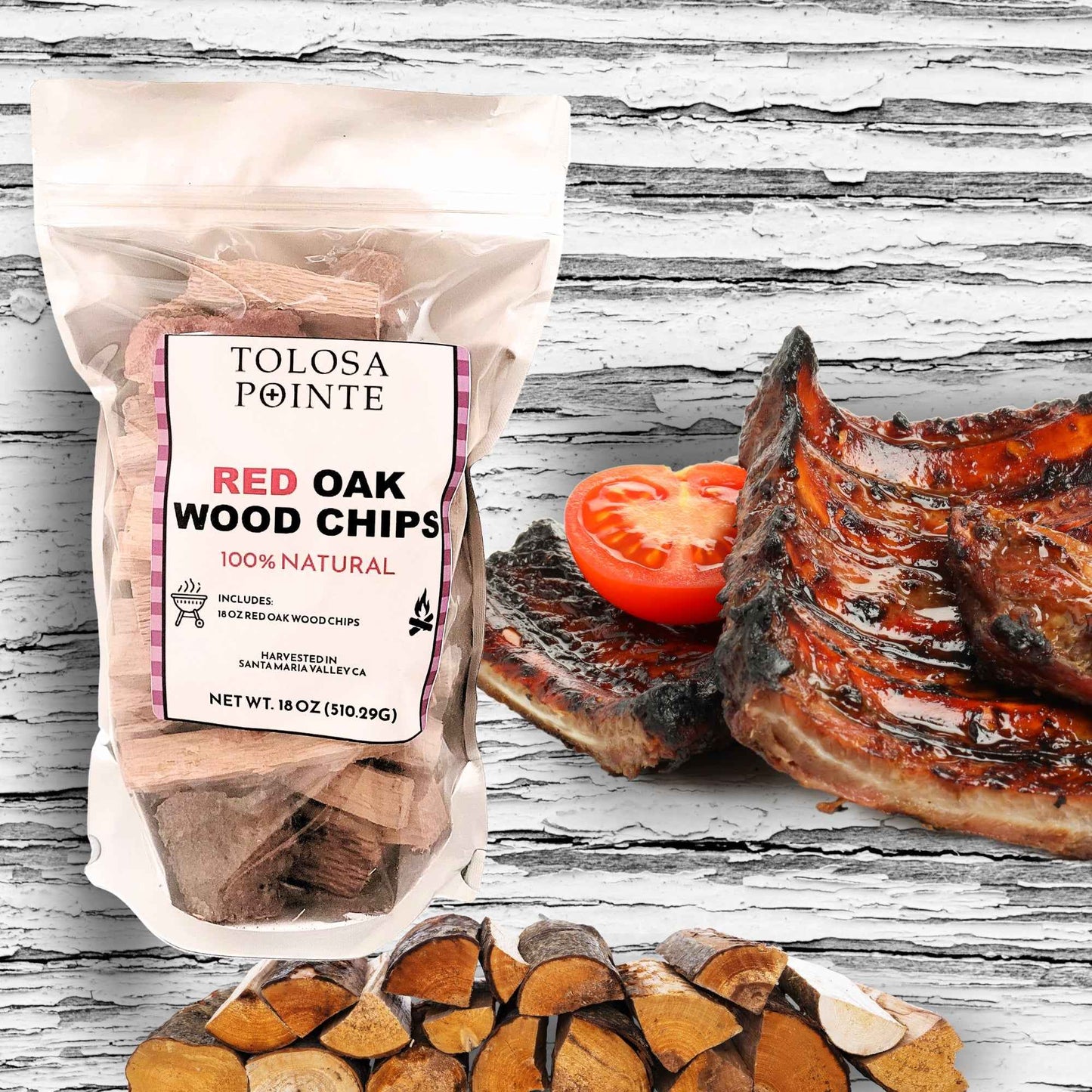 Tolosa Pointe Red Oak Wood Chips Full Flavored 18 Oz