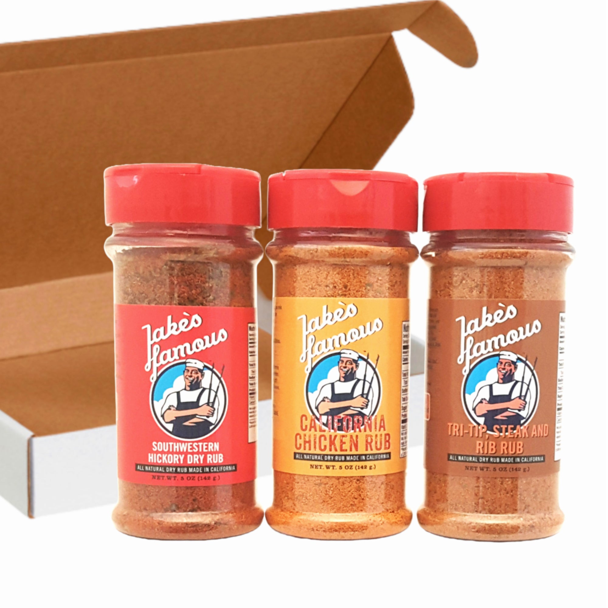 Jake's Famous Dry Rub Gift Box - Perfect Spices for Every Grill Master