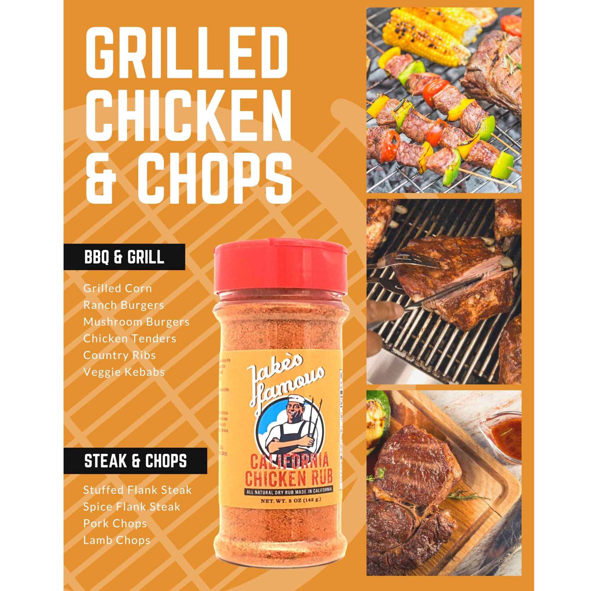 California Chicken Rub & Seasoning 5 Oz - Perfect Blend for Flavorful Dishes