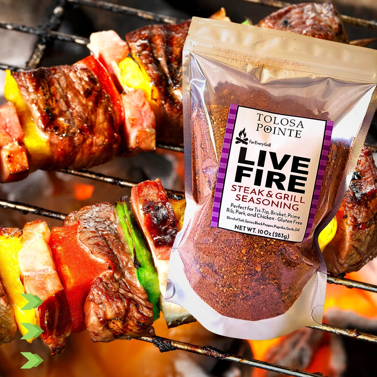 Tolosa Pointe Live Fire Steak & Grill Seasoning 10 Oz