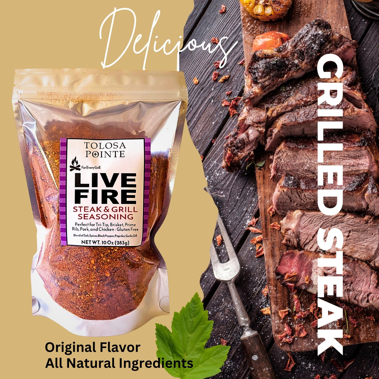 Tolosa Pointe Live Fire Steak & Grill Seasoning 10 Oz