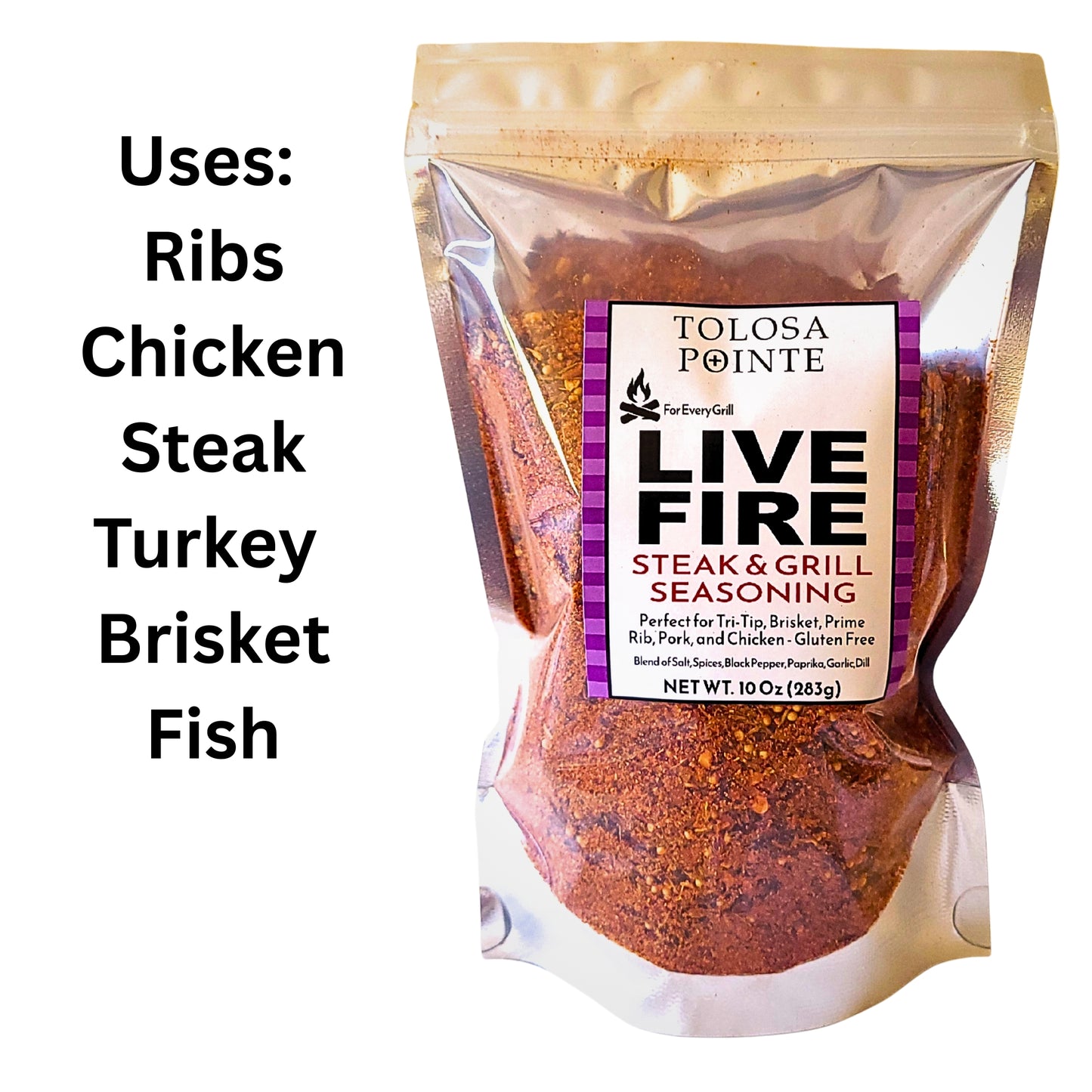 Tolosa Pointe Live Fire Steak & Grill Seasoning 10 Oz