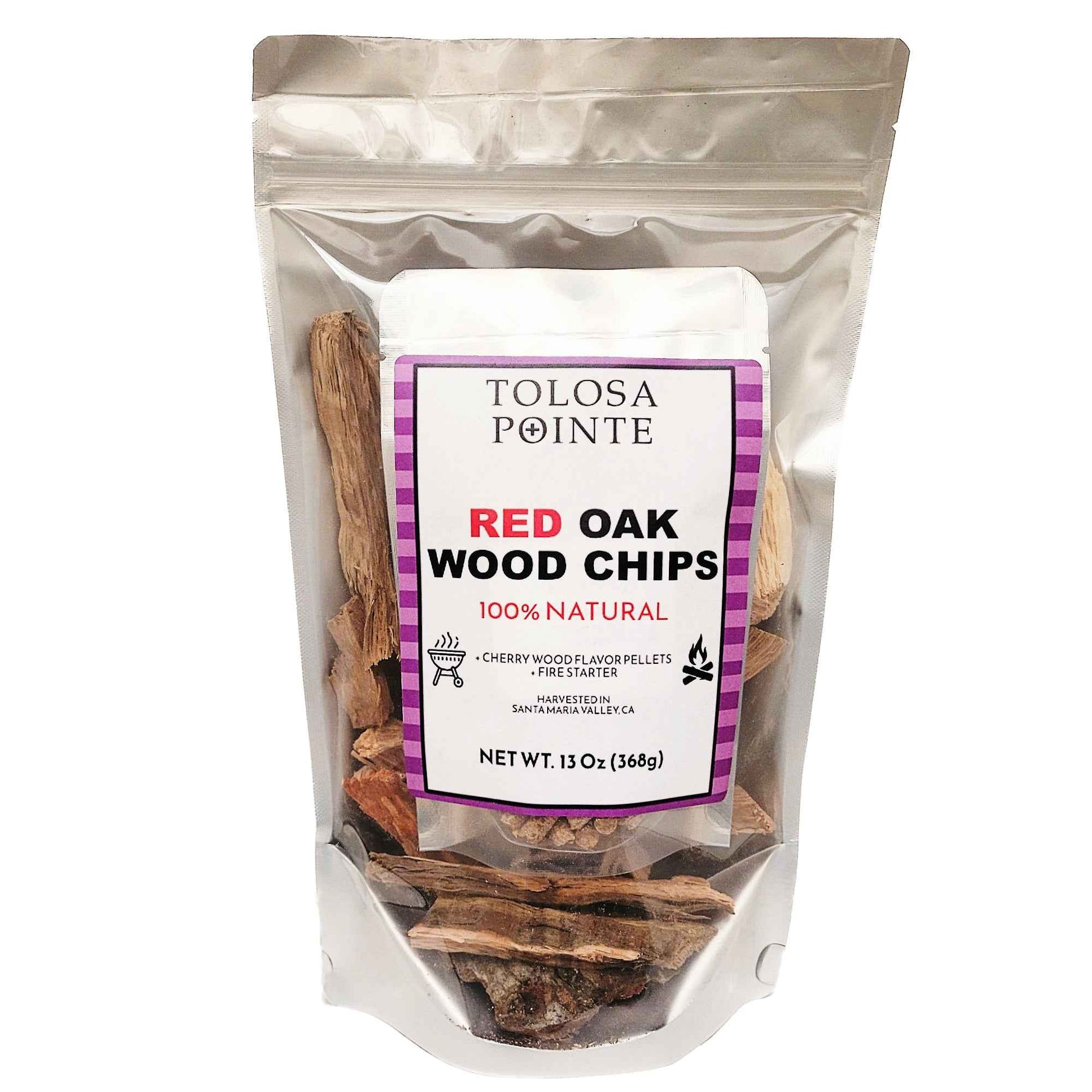 Tolosa Pointe Red Oak Wood Chips Pellets and Starter Bundle 13 Oz