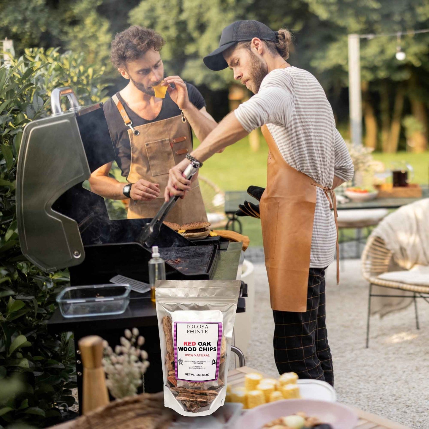 Tolosa Pointe Red Oak Wood Chips Pellets and Starter Bundle 13 Oz