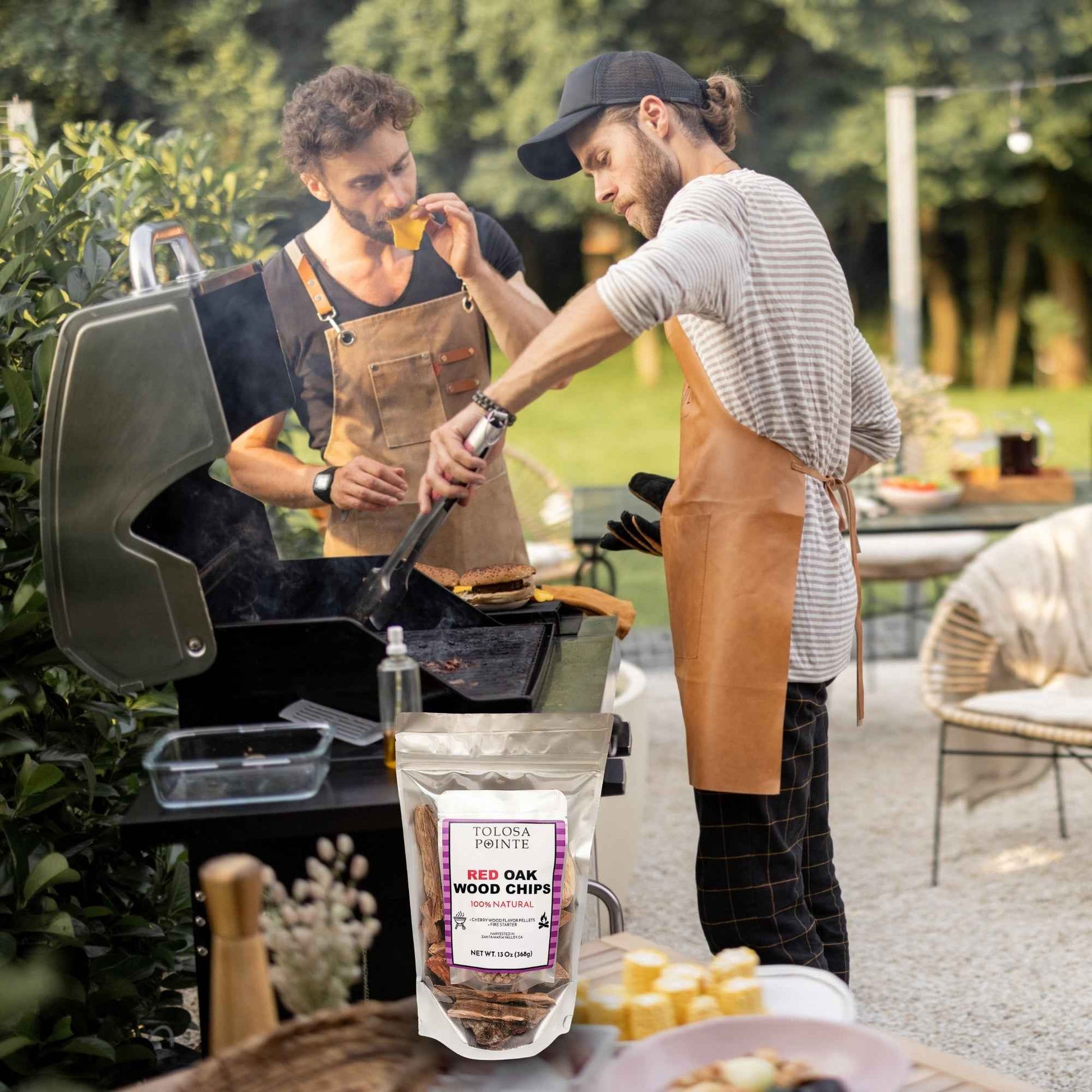 Tolosa Pointe Red Oak Wood Chips Pellets and Starter Bundle 13 Oz