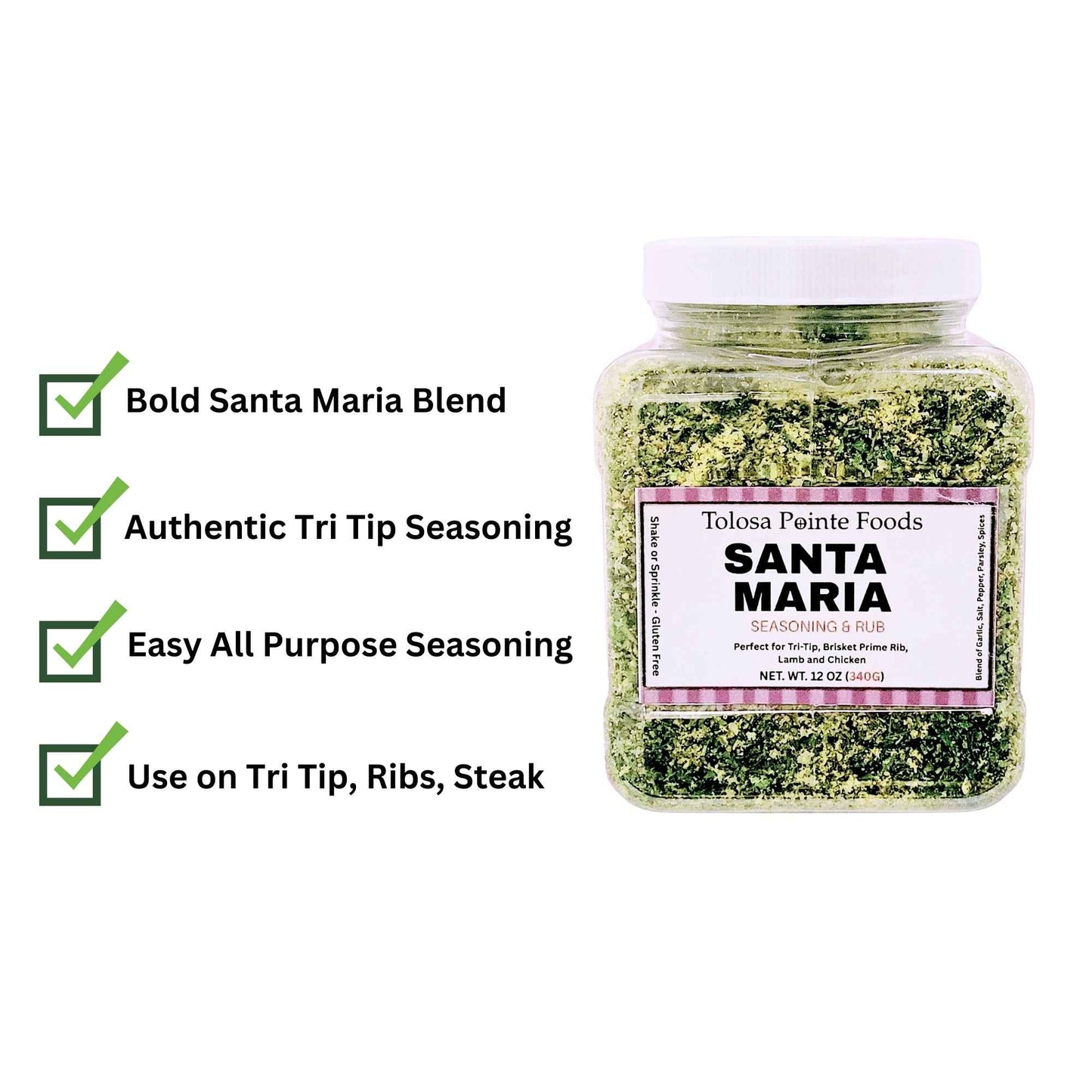 Tolosa Pointe All Que Santa Maria Seasoning Blend 11 Oz