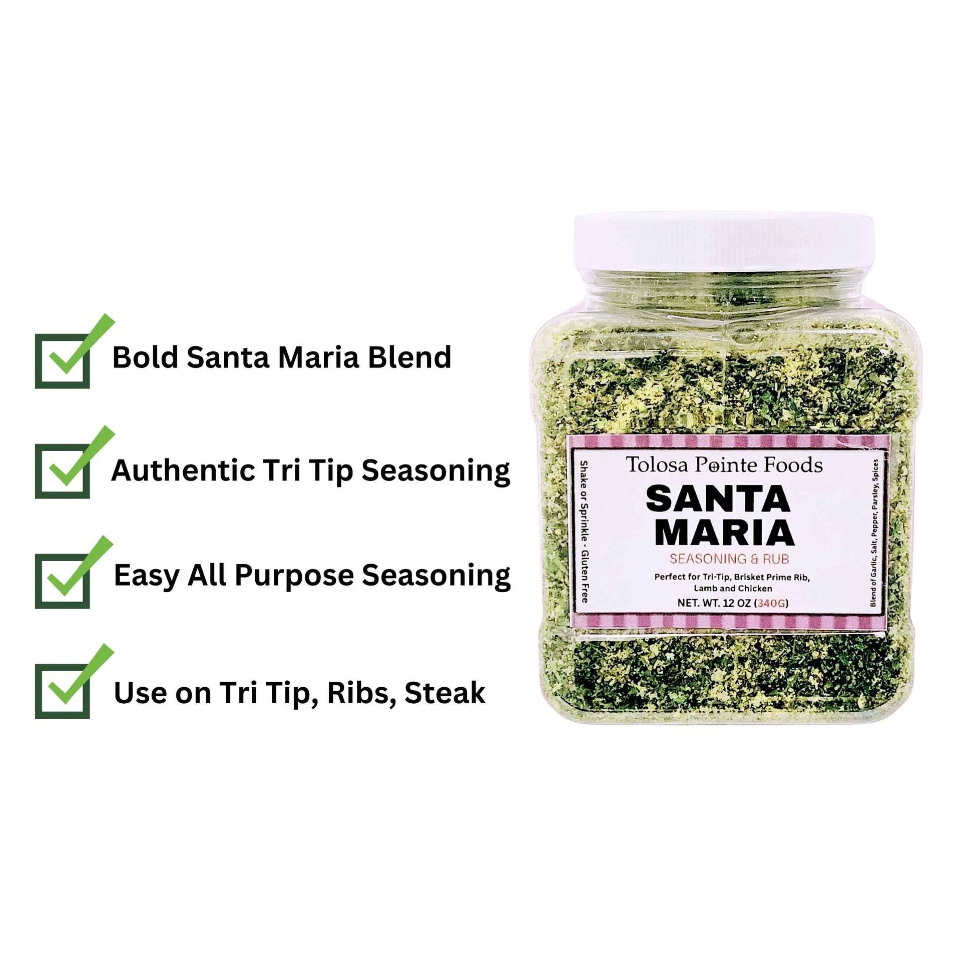 Tolosa Pointe All Que Santa Maria Seasoning Blend 11 Oz