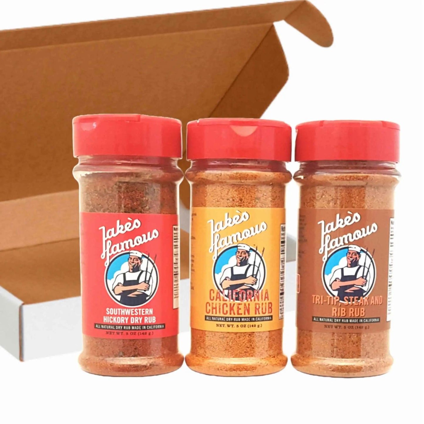 BBQ Dry Rub Gift Set | BBQ Seasoning Gift Set for Grill Lovers Jake's Famous Foods