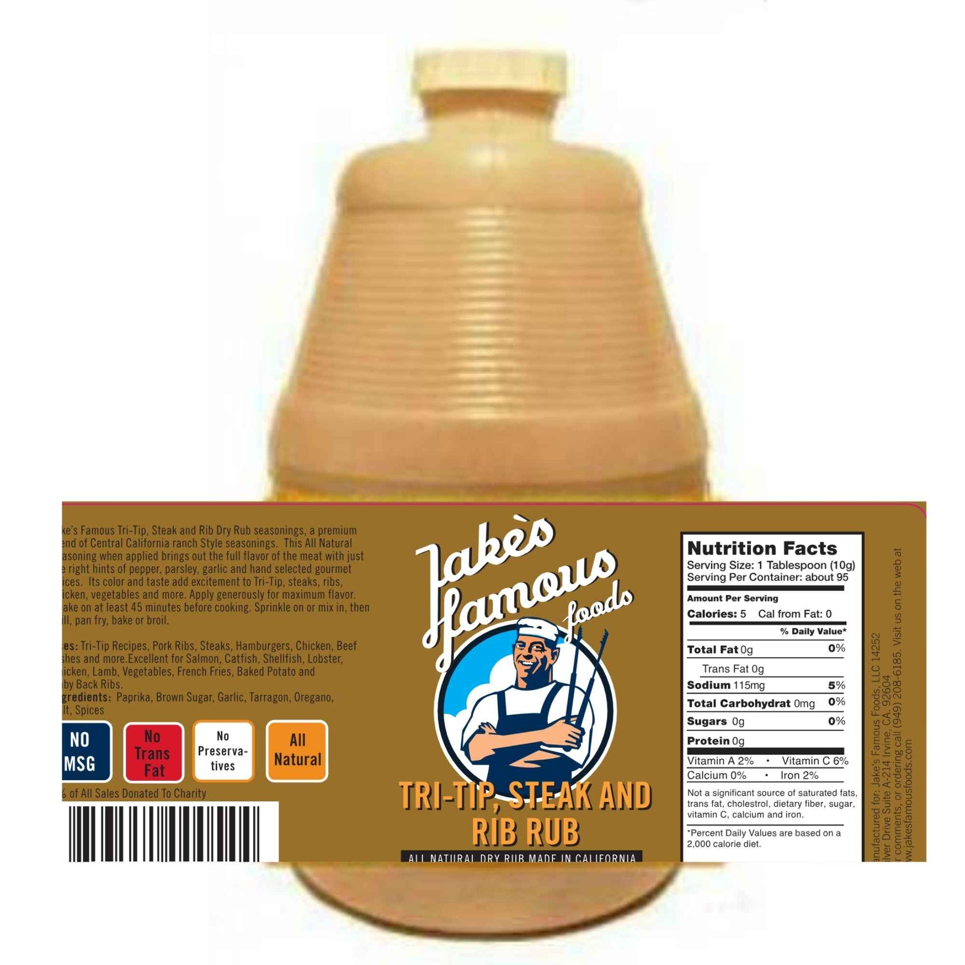 Tri Tip, Steak and Rib BBQ Rub 48 Oz