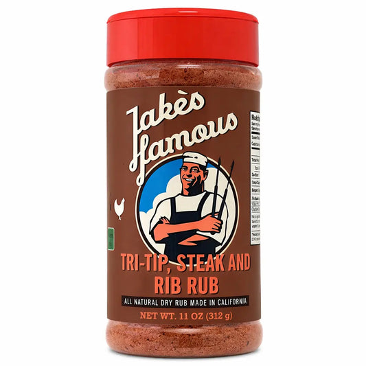 Tri Tip Rub | Santa Maria Style Steak Seasoning | BBQ Steak Rub 11 Oz Jake's Famous Foods