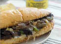 Tri Tip Cheese Steak Recipe with Portabella Mushrooms