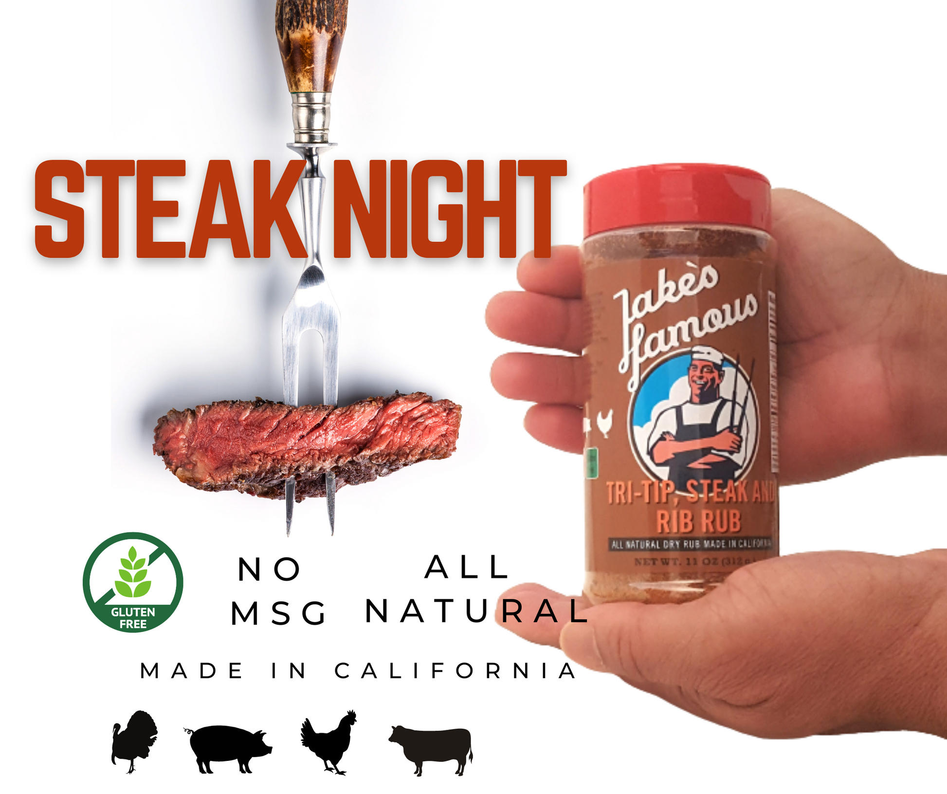 Tri Tip, Steak and Rib Rub 11 Oz - Jake's Famous - Tolosa Pointe